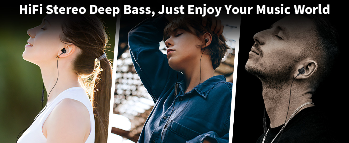 usb c headphones wired sport earbuds