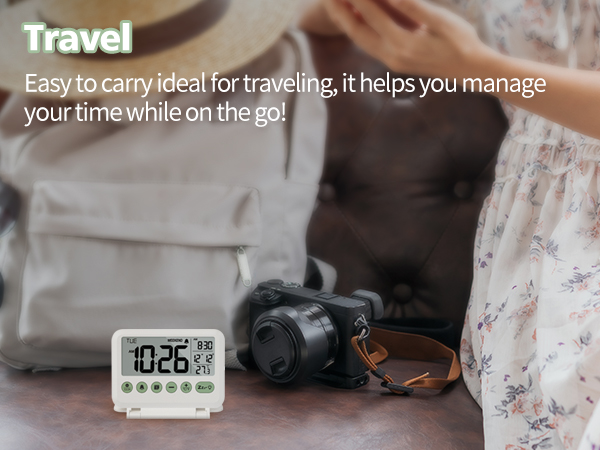 Easy to carry ideal for traveling, it helps you manage your time while on the go!