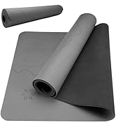 Sportneer Yoga Mat - Pro Non Slip Anti-Tear Hot Yoga Mat for Women and Men- 4mm Thick Large Eco-F...