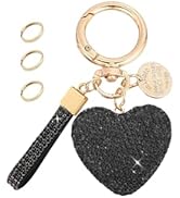 Keychain for Women Girls Bling Heart Key Chain Accessories for Key/Backpack Bag Charm Decoration