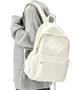 WEPOET Simple School Backpack For Women Men Aesthetic Medium Backpack Lightweight Casual Daypack ...