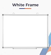 AMUSIGHT Double-Sided Magnetic Whiteboard, 24" x 18" Dry Erase Board Aluminum Frame for Wall, Whi...