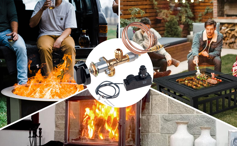 Gas Fireplace Fire Pit Flame Failure Safety Control Valve Kit
