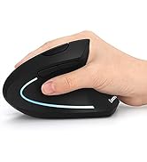 Lekvey Ergonomic Mouse, Vertical Wireless Mouse - Rechargeable 2.4GHz Optical Vertical Mice : 3 A...