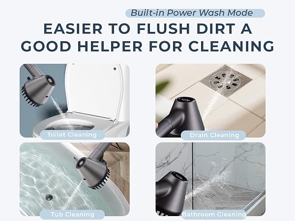 handheld shower head with power wash