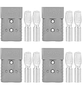 350A Forklift Battery Connector 2/0 AWG Gray 350A 600V Plug, Jumper Cable Plug Connect/Disconnect...