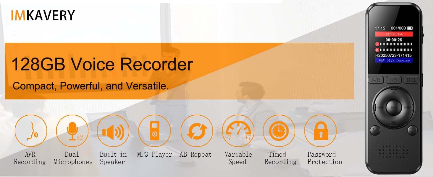 128GB Digital Voice Recorde