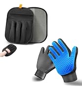 NVNAN 3 PCS Pet Hair Removal Glove and Pet Hair Remover | Groom pets and remove fur from clothes,...