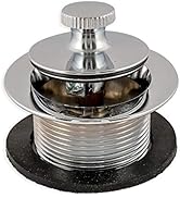 Eastman Lift-n-Turn Bathtub Drain Assembly Kit with Strainer and Stopper, 1-1/2 Inch x 11.5 Coars...