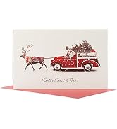 American Greetings Deluxe Christmas Cards Boxed with Envelopes, Wonderful Christmas, Deer Pulling...