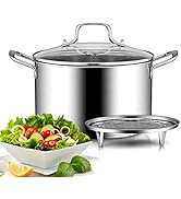 5-Quart Stainless Steel Stock Pot - Food Grade Stainless Steel Heavy Duty Induction - Stock Pot, ...