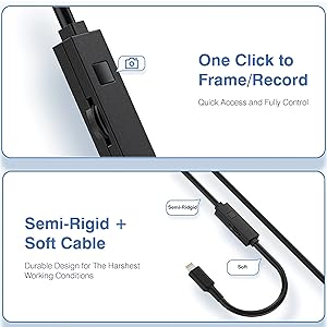 One Click to Frame/Record and Semi-Rigid + Soft Cable Design