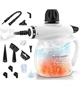 LABIGO Steam Cleaner, Pressurized Handheld 13pcs Multi-Purpose Natural Deep Cleaning Steamer, Por...