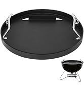 Full Size Griddle Inserts for Weber Smokey Joe 10020 14" Charcoal Grill, Flat Top Griddle for Smo...