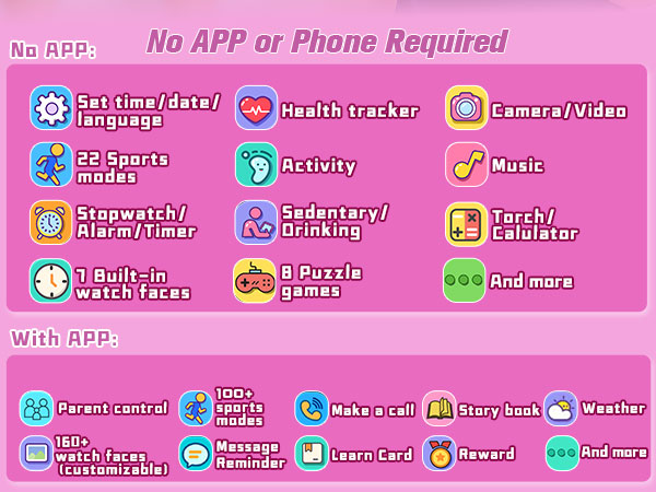 girls smart watch for kids 6-12 girls smart watches ages 8-12 kids watches for girls ages 5-7