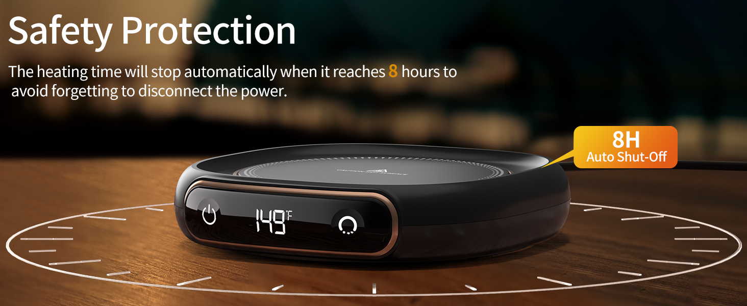 coffee warmer for desk auto shut off