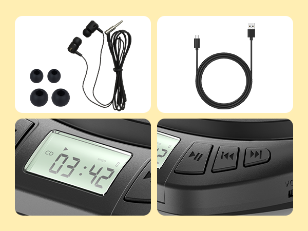 portable cd player with headphones