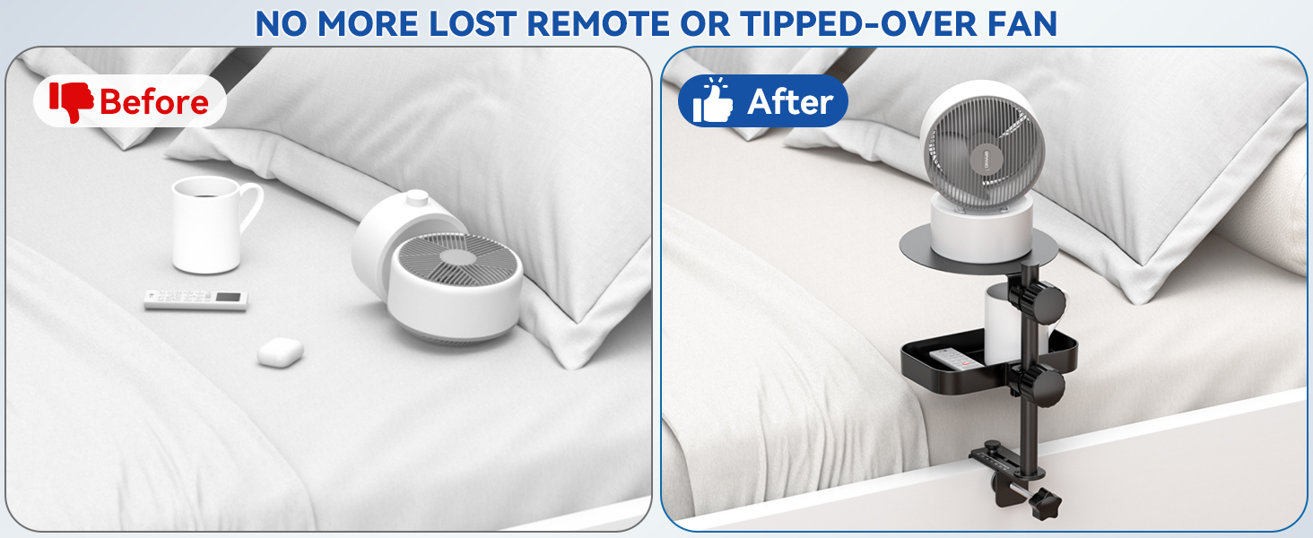 adjustable fan holder for bunk &amp;amp; lofted bed