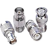 TUOLNK 4 Type Set TNC to BNC Jack RF Coax Adapter TNC Female to BNC Male Coaxial Adapters for Wi-...