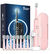 Rtauys M5 Sonic Electric Toothbrush for Adults and Kids - Rechargeable Electric Toothbrush Kids A...