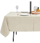 LUSHVIDA Outdoor Tablecloth with Umbrella Hole - Patio Table Cloth Zippered Rectangle 60x84 Inch,...