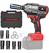Cerycose Cordless Impact Wrench 900FT-LBS for Milwaukee 18V Battery - with 6 Sockets and Durable ...