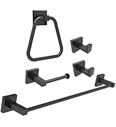 RUACQ Toilet Paper Holder, Towel Ring, 24-inch Towel Bar, Towel Hook 2pcs, 5pcs Bathroom Hardware...