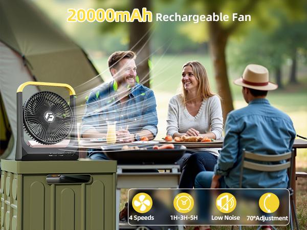 small desk fan rechargeable