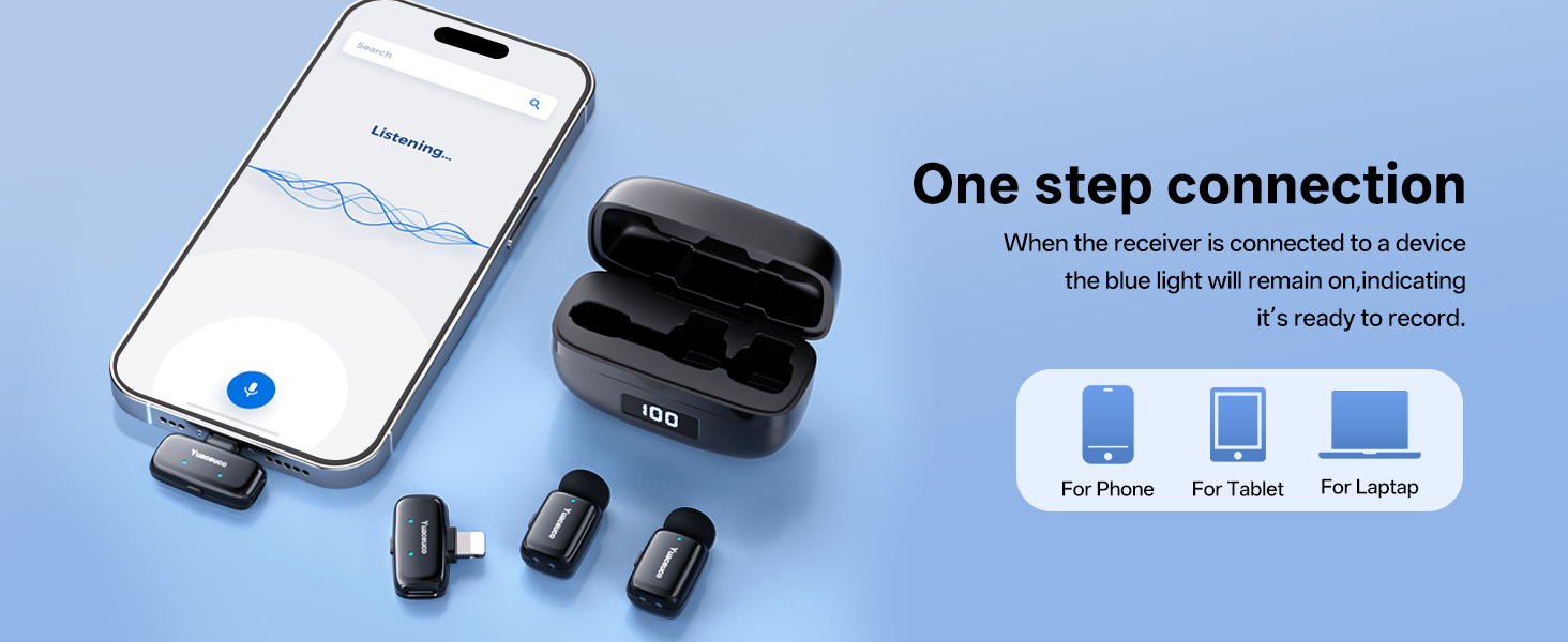 Wireless Lavalier Microphone for iPhone