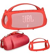 JCHPINE Silicone Cover and Hard Travel Case for JBL Charge 4 / Charge 5 Portable Bluetooth Speake...