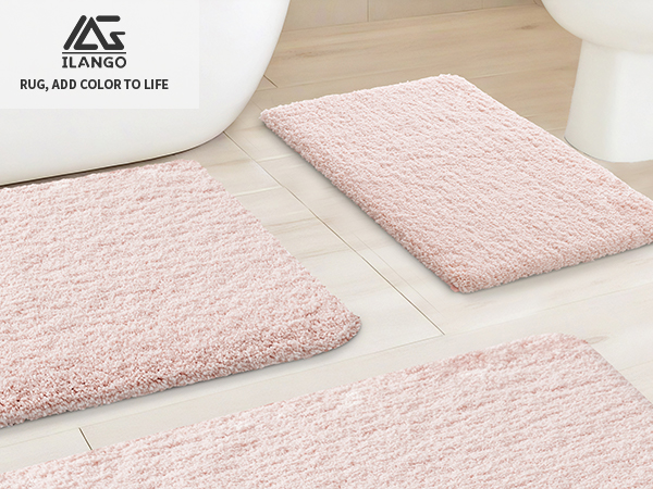 Pink toilet rug