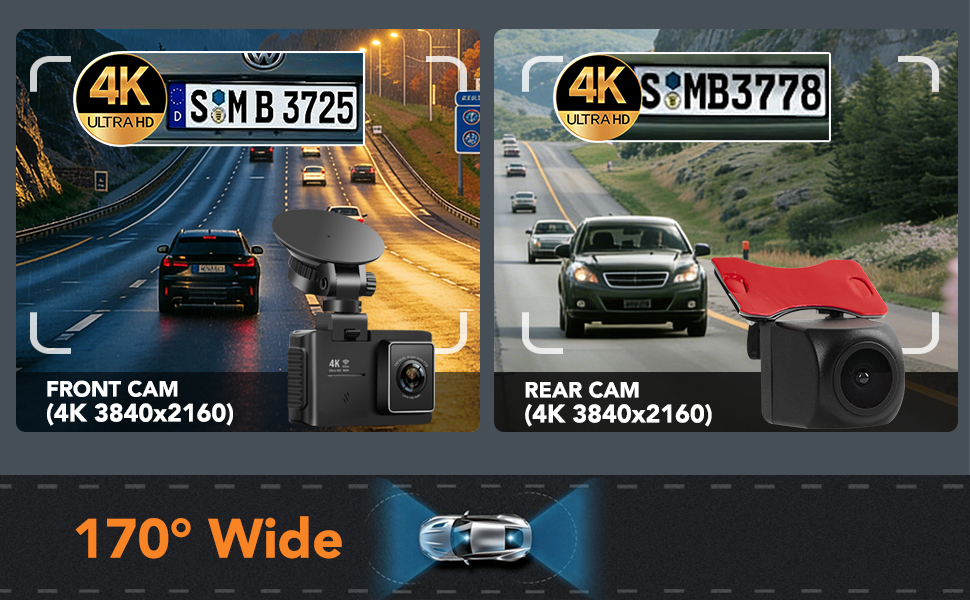 Dual Dash Cam Front and Rear