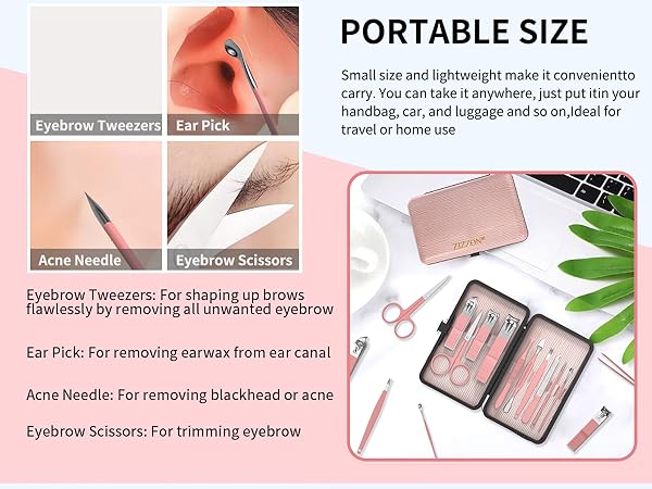 tweezers and nail clipper set