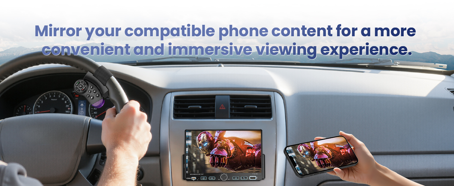 Single din touchscreen radio