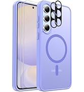 for Samsung Galaxy S24 FE Case Magnetic Shockproof, [Fit for MagSafe] [Glass Screen Protector + C...