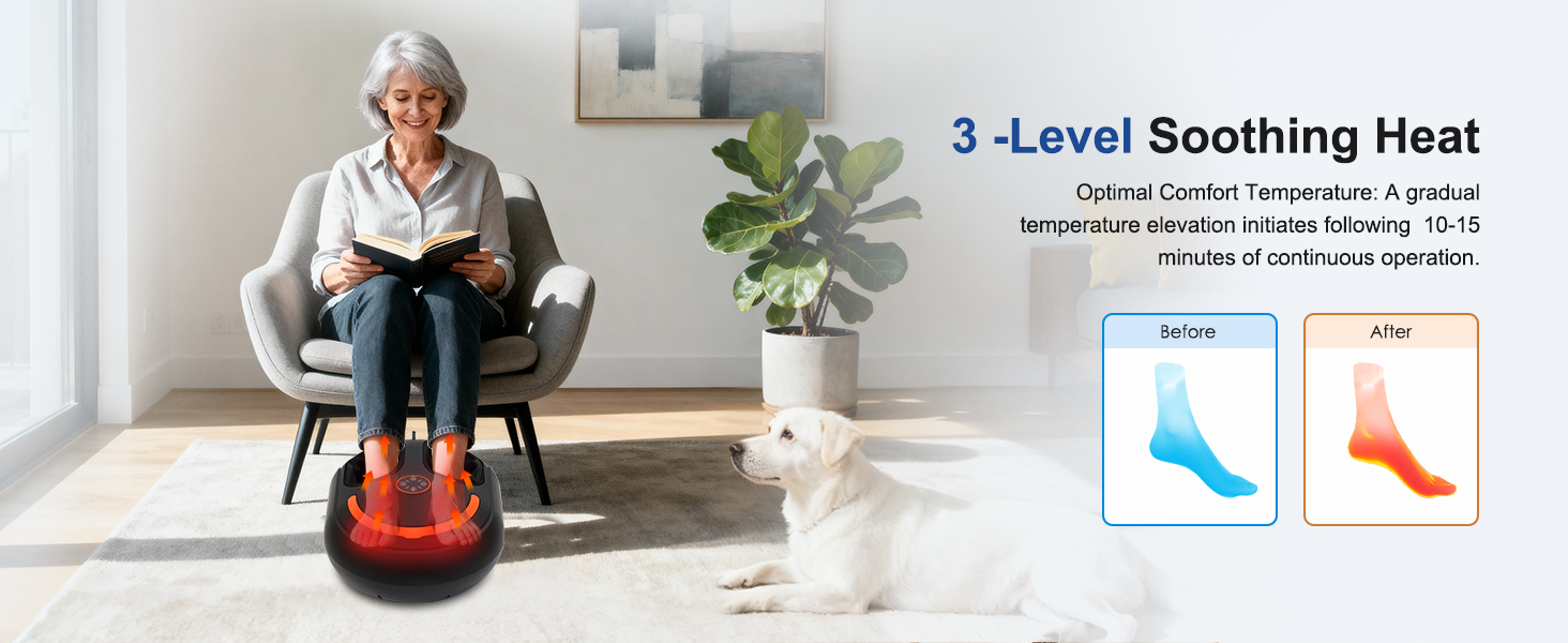 Shiatsu Foot Massager, Electric Feet Massage Machine, Kneading Relief for Plantar Fasciitis