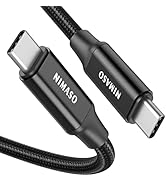NIMASO USB C to USB C 3.1 Gen 2 Cable 10Gbps Data Transfer, 4K Video Output Monitor Cable 100W PD...