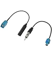 Mtsooning 2PCS Car Radio Antenna Adapter Universal Vehicle FM AM Radio Fakra Z Male Female to DIN...