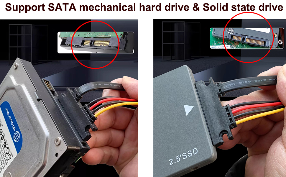 Support SATA mechanical hard drive &amp; Solid state drive