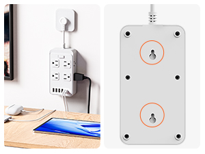 extension cord flat wall plug
