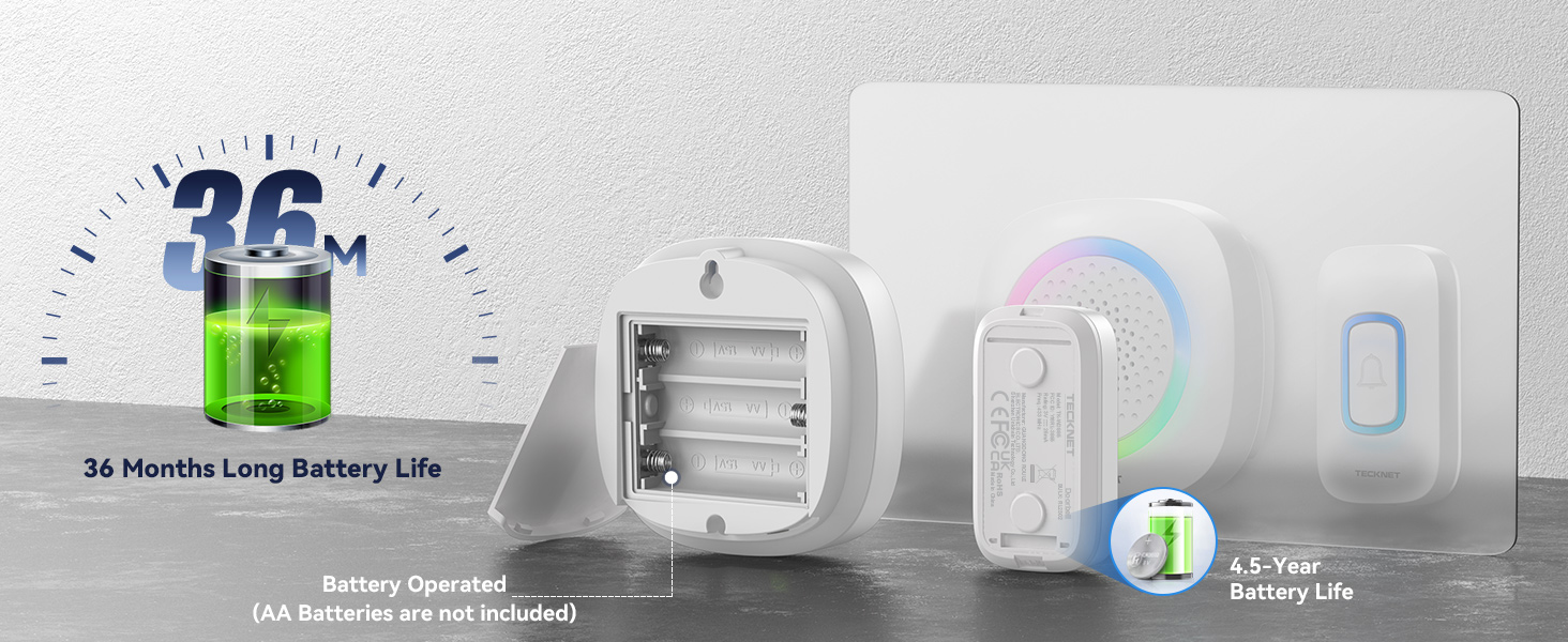Battery-Powered,4.5-Year Battery Life,doorbell