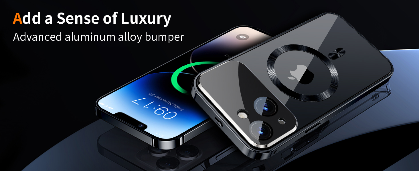 iphone 14 phone case magsafe magnetic 360°full body protection with privacy screen 