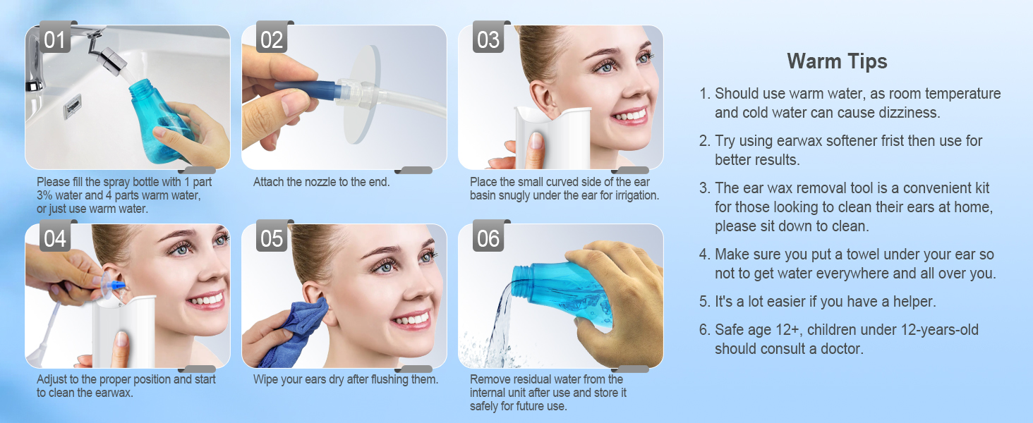 Ear Syringe Irrigation Syringe Ear Wax Removal Syringe Ear Syringes for Removing Ear Wax