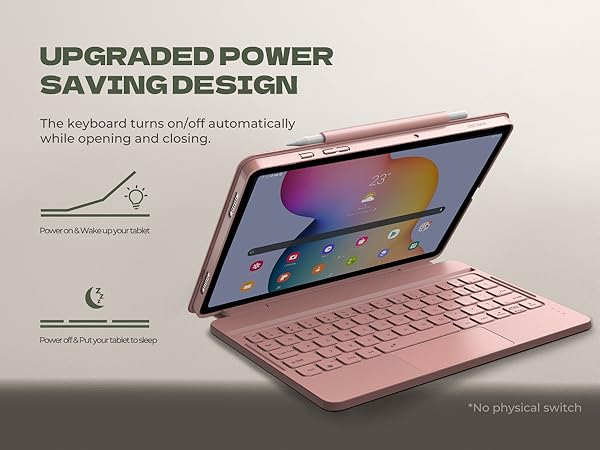 Dexnor for Samsung Galaxy Tab A9+ Plus Keyboard Case Ultra-light Magnetic Folio Keyboard Cover