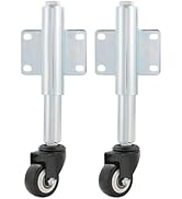 weyleity 2" Spring Loaded Gate Caster Wheels | 2 Pack Retractable Swivel Casters for Garden Woode...
