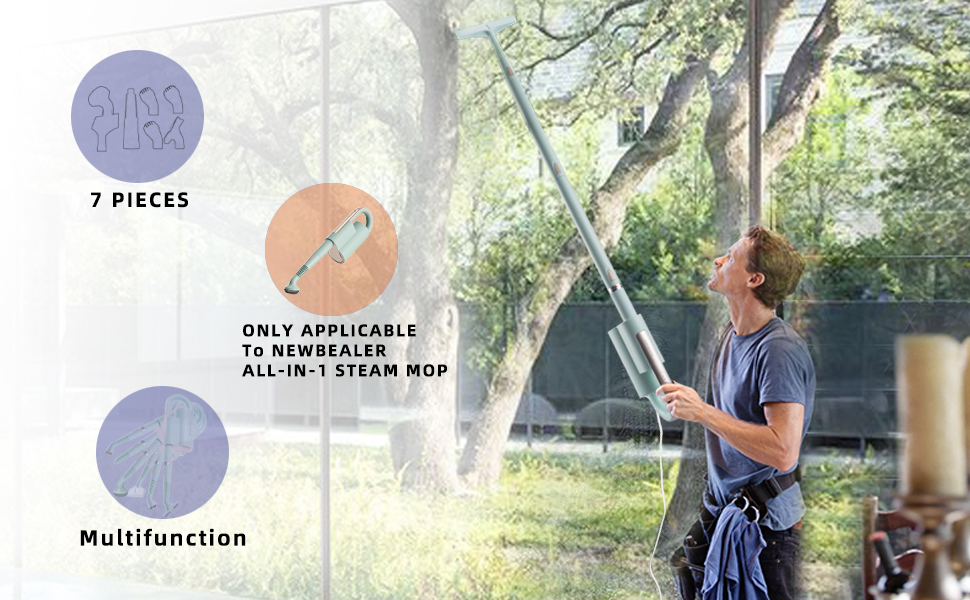 features of accessories 7 pieces multifunctional only applicable to newbealer all-in-1 steam mop