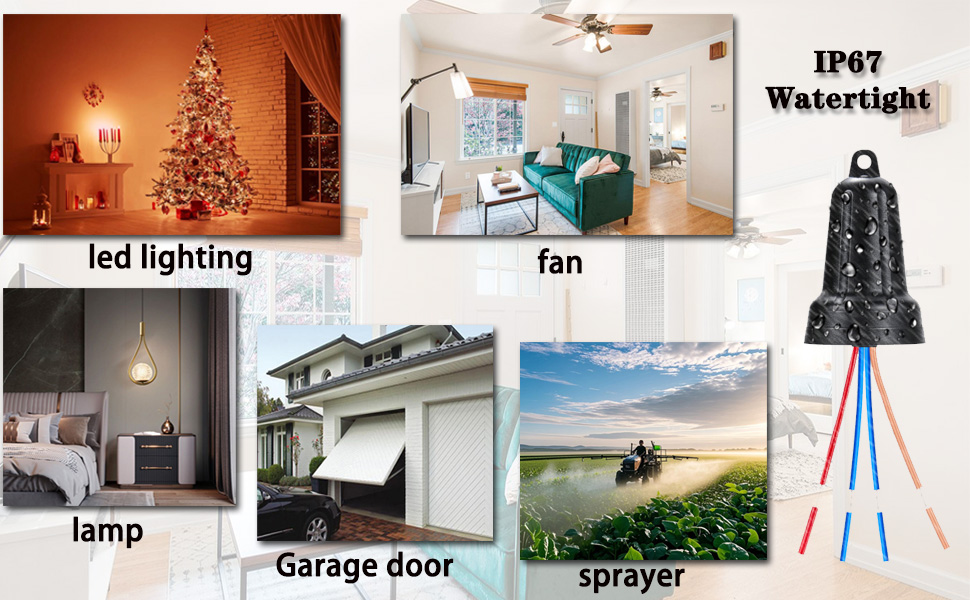AC100V Waterproof Wireless Light Switch and Receiver kit