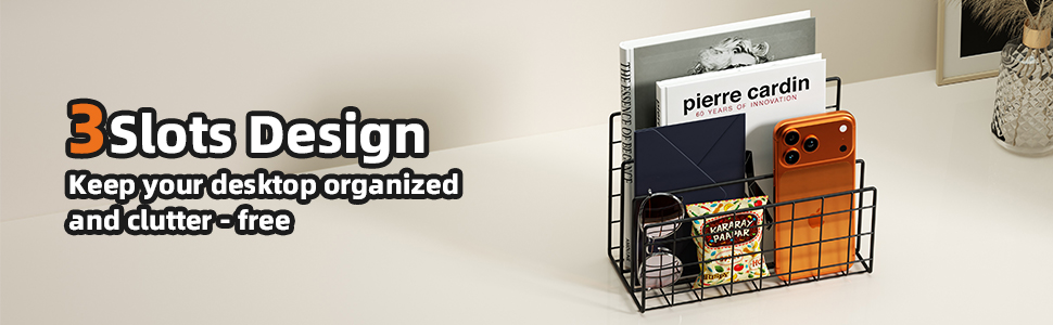 Metal Mesh Desk Mail Organizer