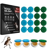 16 Pack Cockroach Gel Bait, Highly Effective Roach Gel Bait Indoor Infestation Solution, Fast Act...