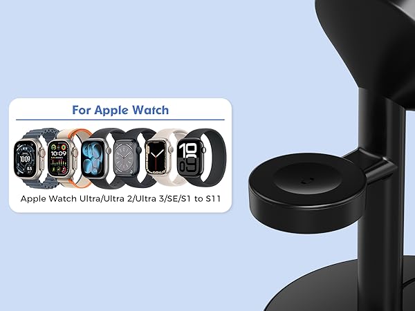 magsafe charger stand 3 in 1 charging station apple wireless iphone 16 15 14 13 12 watch airpods